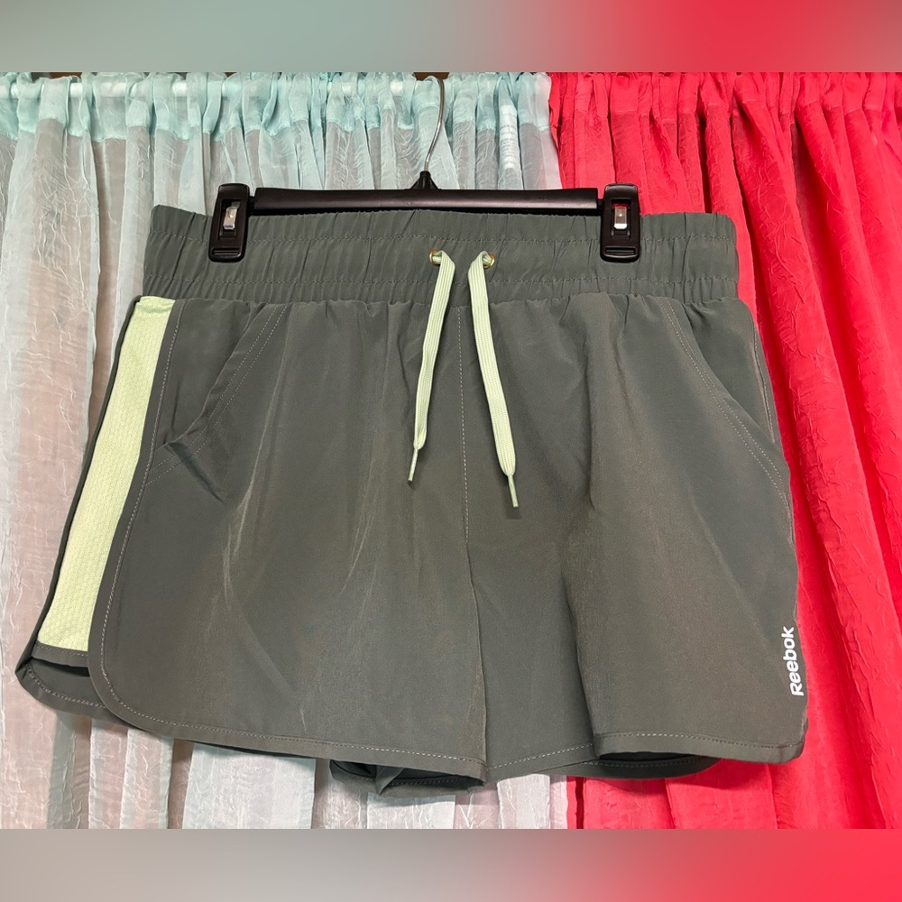 Reebok shorts - large - sage green in color